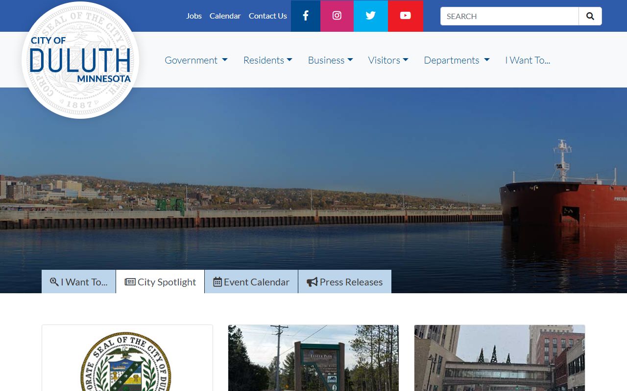 City of Duluth website for Duluth residents directory