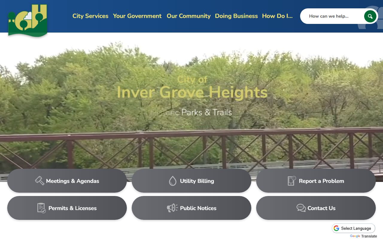 City of Inver Grove Heights website for Inver Grove Heights residents directory