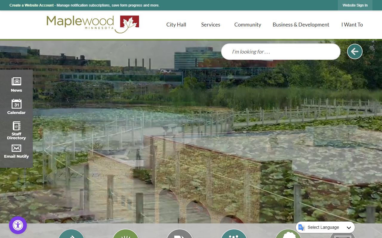 City of Maplewood website for Maplewood residents directory