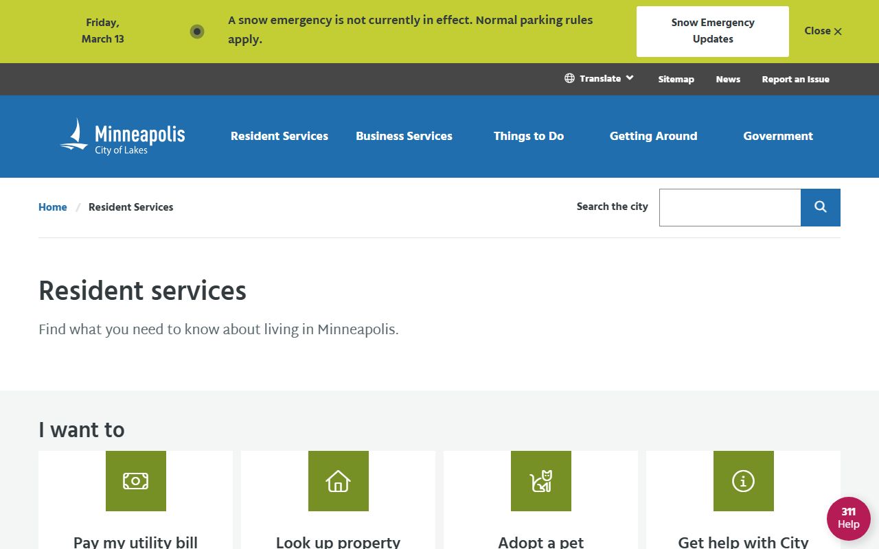 Minneapolis resident services for residents directory