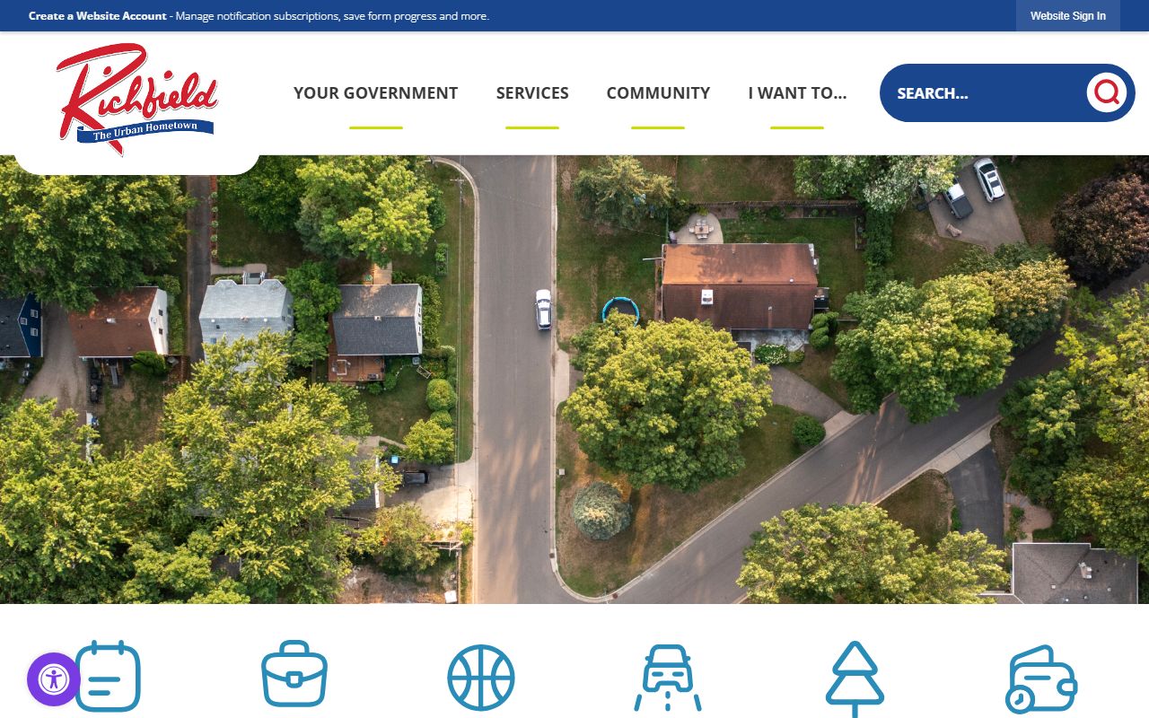 City of Richfield website for Richfield residents directory