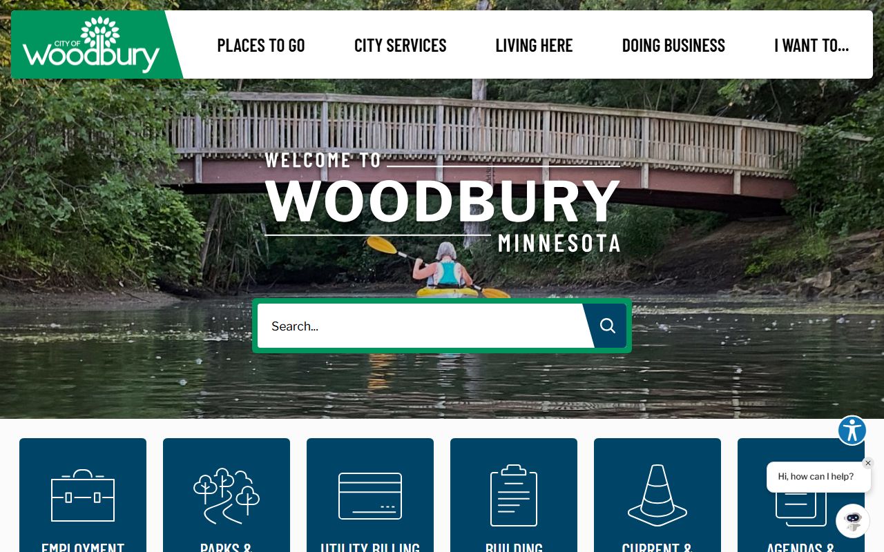 City of Woodbury website for Woodbury residents directory