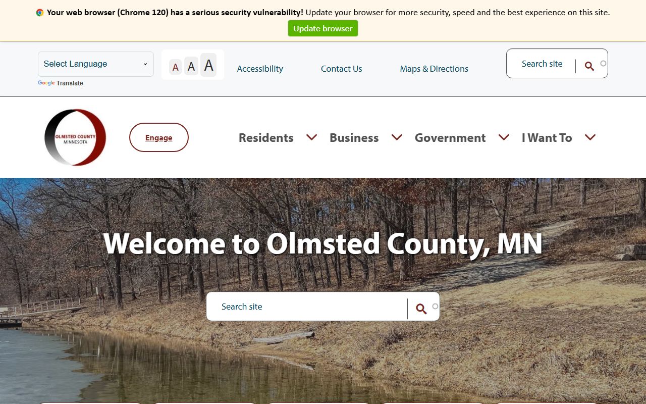 Olmsted County website for residents directory