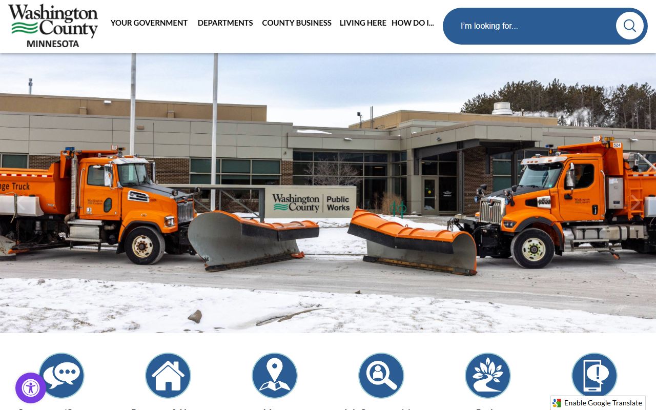 Washington County homepage for residents directory search